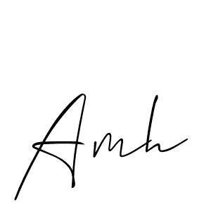 Create a beautiful signature design for name Amh. With this signature (Allison_Script) fonts, you can make a handwritten signature for free. Amh signature style 2 images and pictures png