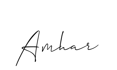 How to Draw Amhar signature style? Allison_Script is a latest design signature styles for name Amhar. Amhar signature style 2 images and pictures png