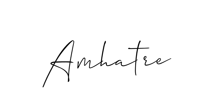 Design your own signature with our free online signature maker. With this signature software, you can create a handwritten (Allison_Script) signature for name Amhatre. Amhatre signature style 2 images and pictures png
