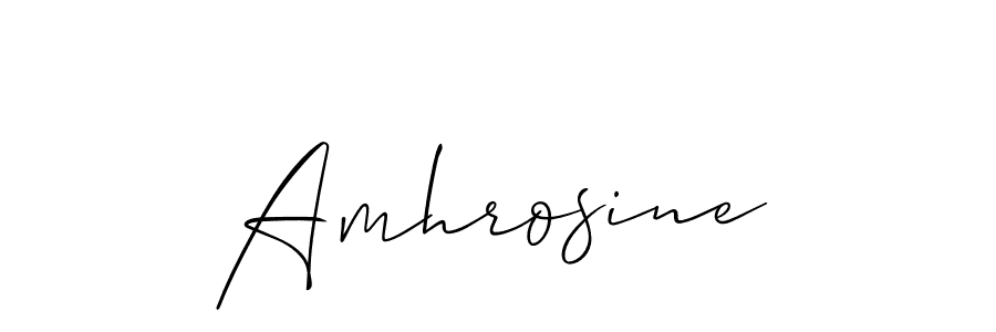 Amhrosine stylish signature style. Best Handwritten Sign (Allison_Script) for my name. Handwritten Signature Collection Ideas for my name Amhrosine. Amhrosine signature style 2 images and pictures png