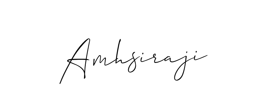 How to make Amhsiraji signature? Allison_Script is a professional autograph style. Create handwritten signature for Amhsiraji name. Amhsiraji signature style 2 images and pictures png