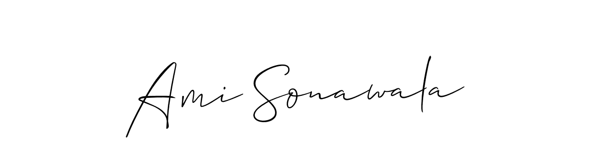 The best way (Allison_Script) to make a short signature is to pick only two or three words in your name. The name Ami Sonawala include a total of six letters. For converting this name. Ami Sonawala signature style 2 images and pictures png