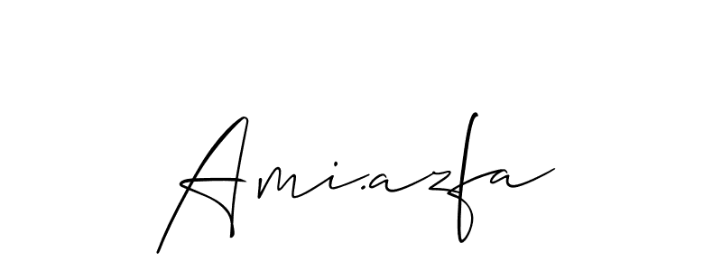 How to make Ami.azfa name signature. Use Allison_Script style for creating short signs online. This is the latest handwritten sign. Ami.azfa signature style 2 images and pictures png