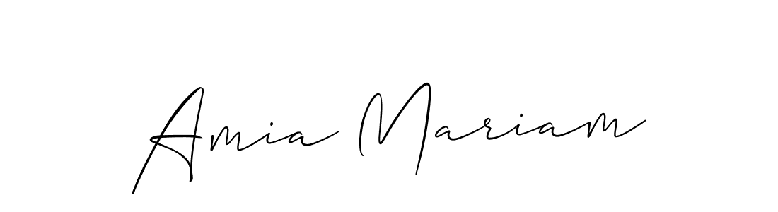 Also we have Amia Mariam name is the best signature style. Create professional handwritten signature collection using Allison_Script autograph style. Amia Mariam signature style 2 images and pictures png
