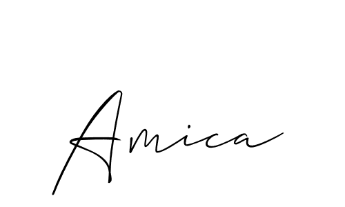 Amica stylish signature style. Best Handwritten Sign (Allison_Script) for my name. Handwritten Signature Collection Ideas for my name Amica. Amica signature style 2 images and pictures png