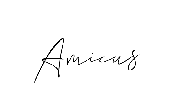 Make a short Amicus signature style. Manage your documents anywhere anytime using Allison_Script. Create and add eSignatures, submit forms, share and send files easily. Amicus signature style 2 images and pictures png