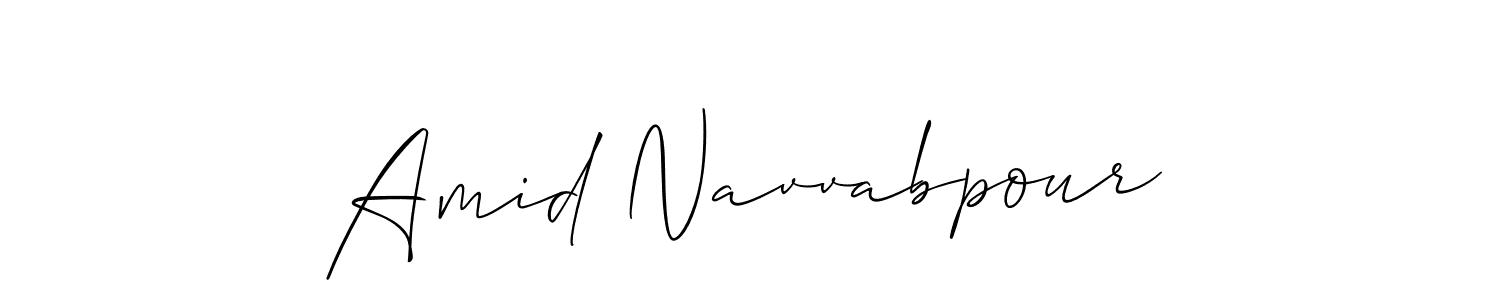 You should practise on your own different ways (Allison_Script) to write your name (Amid Navvabpour) in signature. don't let someone else do it for you. Amid Navvabpour signature style 2 images and pictures png