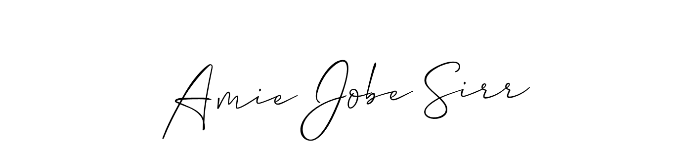 You should practise on your own different ways (Allison_Script) to write your name (Amie Jobe Sirr) in signature. don't let someone else do it for you. Amie Jobe Sirr signature style 2 images and pictures png