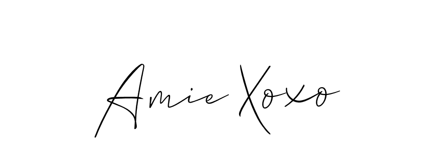 How to make Amie Xoxo name signature. Use Allison_Script style for creating short signs online. This is the latest handwritten sign. Amie Xoxo signature style 2 images and pictures png