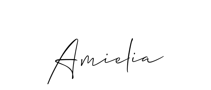 Allison_Script is a professional signature style that is perfect for those who want to add a touch of class to their signature. It is also a great choice for those who want to make their signature more unique. Get Amielia name to fancy signature for free. Amielia signature style 2 images and pictures png