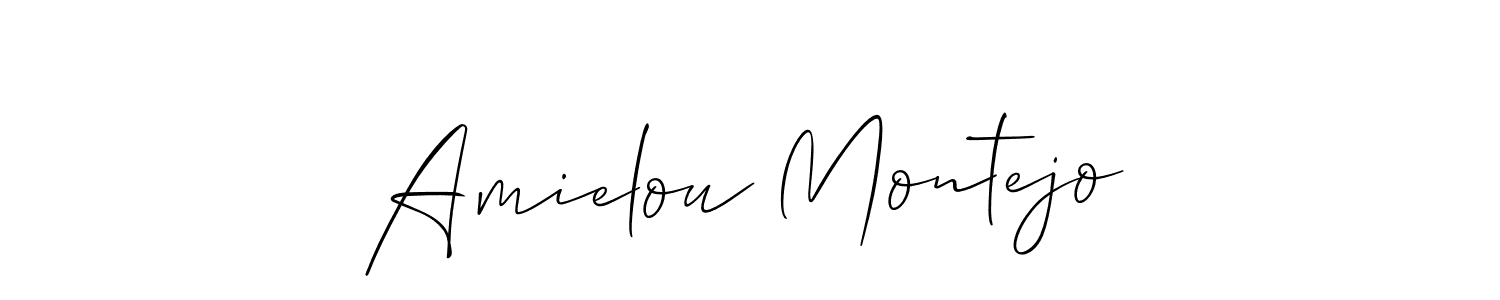 You can use this online signature creator to create a handwritten signature for the name Amielou Montejo. This is the best online autograph maker. Amielou Montejo signature style 2 images and pictures png