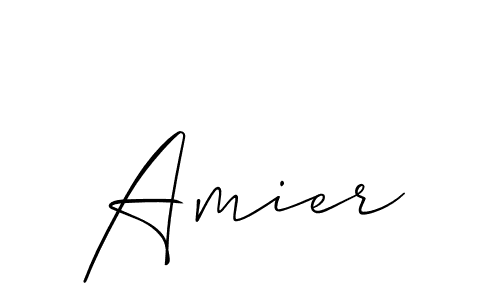 Allison_Script is a professional signature style that is perfect for those who want to add a touch of class to their signature. It is also a great choice for those who want to make their signature more unique. Get Amier name to fancy signature for free. Amier signature style 2 images and pictures png