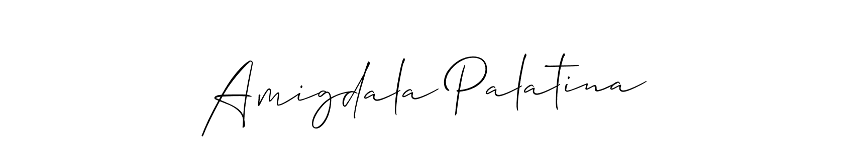 Amigdala Palatina stylish signature style. Best Handwritten Sign (Allison_Script) for my name. Handwritten Signature Collection Ideas for my name Amigdala Palatina. Amigdala Palatina signature style 2 images and pictures png