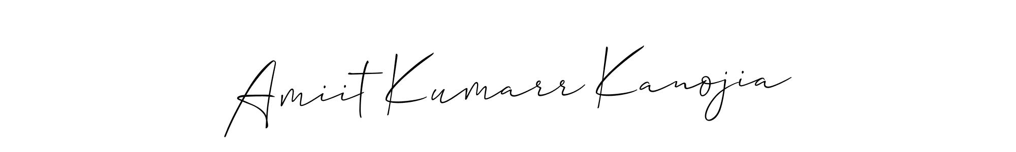 Make a short Amiit Kumarr Kanojia signature style. Manage your documents anywhere anytime using Allison_Script. Create and add eSignatures, submit forms, share and send files easily. Amiit Kumarr Kanojia signature style 2 images and pictures png