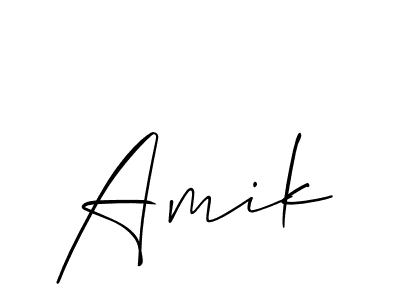 Allison_Script is a professional signature style that is perfect for those who want to add a touch of class to their signature. It is also a great choice for those who want to make their signature more unique. Get Amik name to fancy signature for free. Amik signature style 2 images and pictures png