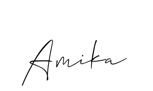 Create a beautiful signature design for name Amika. With this signature (Allison_Script) fonts, you can make a handwritten signature for free. Amika signature style 2 images and pictures png