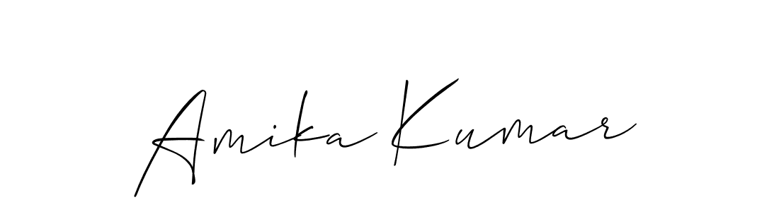 Make a beautiful signature design for name Amika Kumar. With this signature (Allison_Script) style, you can create a handwritten signature for free. Amika Kumar signature style 2 images and pictures png