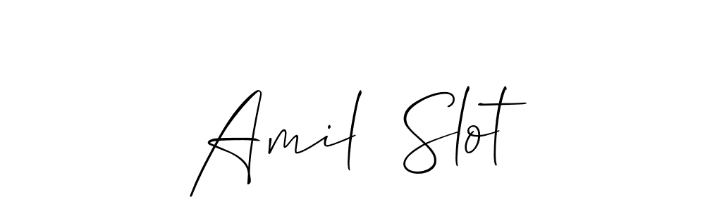 How to make Amil  Slot signature? Allison_Script is a professional autograph style. Create handwritten signature for Amil  Slot name. Amil  Slot signature style 2 images and pictures png