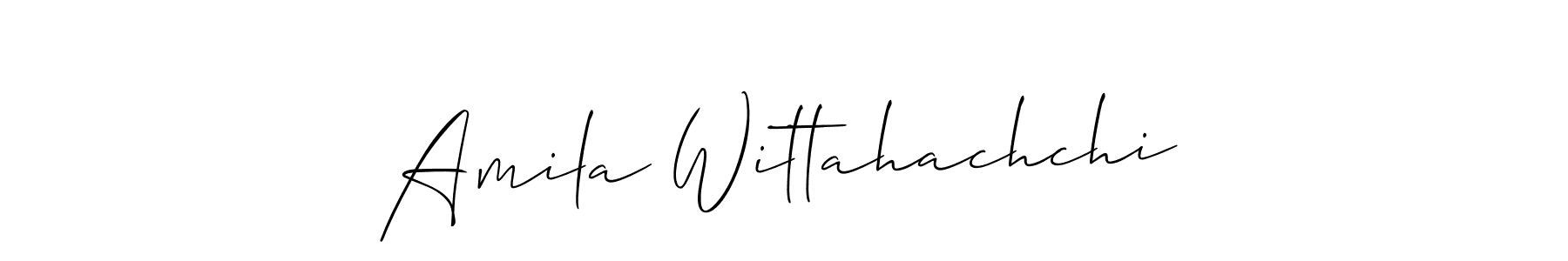 Amila Wittahachchi stylish signature style. Best Handwritten Sign (Allison_Script) for my name. Handwritten Signature Collection Ideas for my name Amila Wittahachchi. Amila Wittahachchi signature style 2 images and pictures png