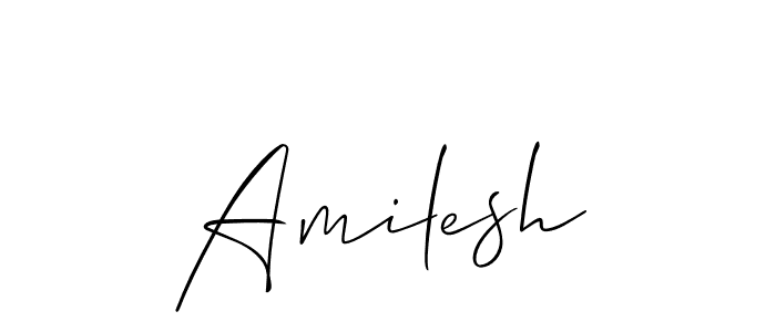 Also we have Amilesh name is the best signature style. Create professional handwritten signature collection using Allison_Script autograph style. Amilesh signature style 2 images and pictures png