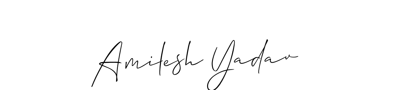 How to Draw Amilesh Yadav signature style? Allison_Script is a latest design signature styles for name Amilesh Yadav. Amilesh Yadav signature style 2 images and pictures png