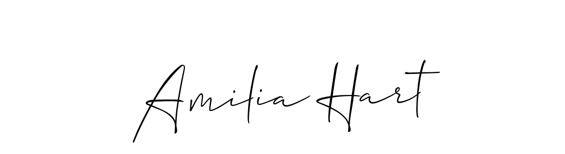How to make Amilia Hart signature? Allison_Script is a professional autograph style. Create handwritten signature for Amilia Hart name. Amilia Hart signature style 2 images and pictures png