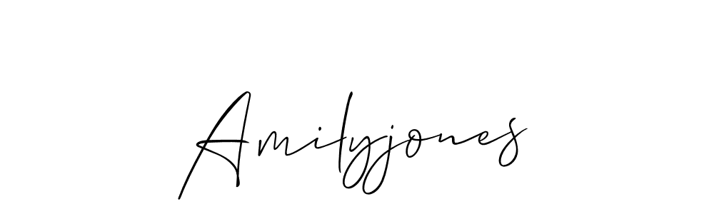 You can use this online signature creator to create a handwritten signature for the name Amilyjones. This is the best online autograph maker. Amilyjones signature style 2 images and pictures png