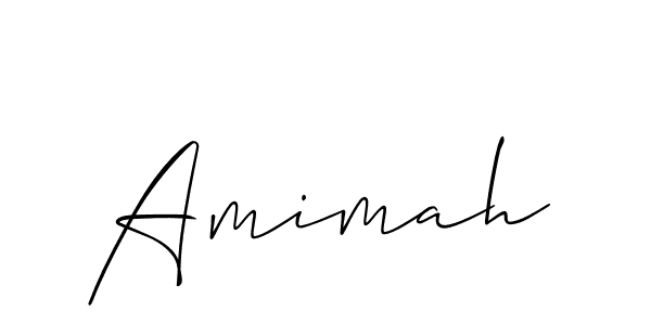 if you are searching for the best signature style for your name Amimah. so please give up your signature search. here we have designed multiple signature styles  using Allison_Script. Amimah signature style 2 images and pictures png