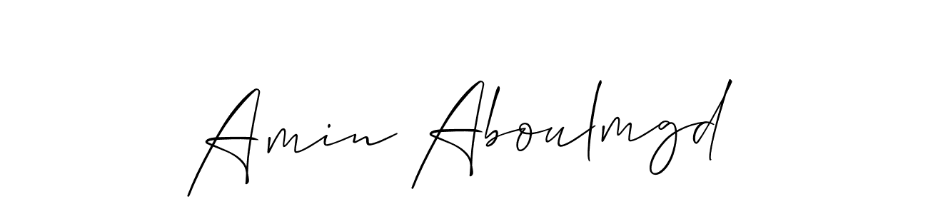 Design your own signature with our free online signature maker. With this signature software, you can create a handwritten (Allison_Script) signature for name Amin Aboulmgd. Amin Aboulmgd signature style 2 images and pictures png