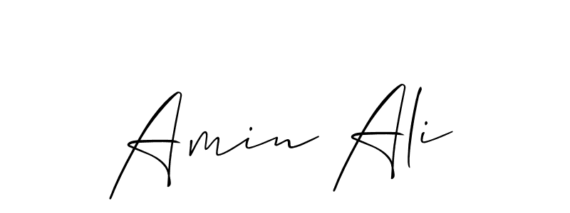 Use a signature maker to create a handwritten signature online. With this signature software, you can design (Allison_Script) your own signature for name Amin Ali. Amin Ali signature style 2 images and pictures png