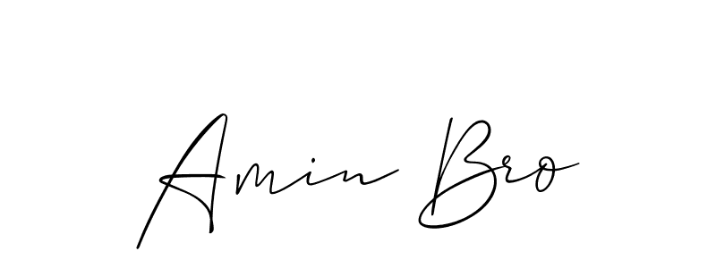 Allison_Script is a professional signature style that is perfect for those who want to add a touch of class to their signature. It is also a great choice for those who want to make their signature more unique. Get Amin Bro name to fancy signature for free. Amin Bro signature style 2 images and pictures png