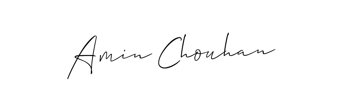 Allison_Script is a professional signature style that is perfect for those who want to add a touch of class to their signature. It is also a great choice for those who want to make their signature more unique. Get Amin Chouhan name to fancy signature for free. Amin Chouhan signature style 2 images and pictures png