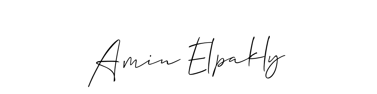 How to make Amin Elpakly signature? Allison_Script is a professional autograph style. Create handwritten signature for Amin Elpakly name. Amin Elpakly signature style 2 images and pictures png