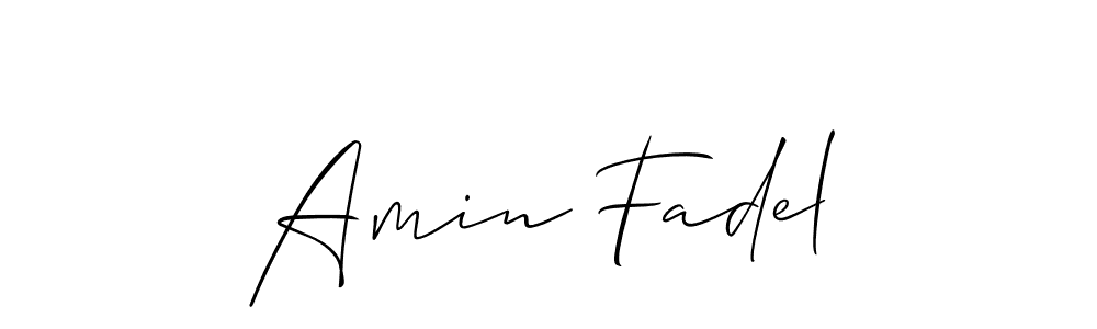 Amin Fadel stylish signature style. Best Handwritten Sign (Allison_Script) for my name. Handwritten Signature Collection Ideas for my name Amin Fadel. Amin Fadel signature style 2 images and pictures png