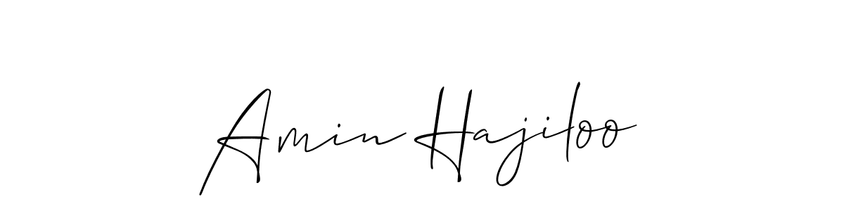 Design your own signature with our free online signature maker. With this signature software, you can create a handwritten (Allison_Script) signature for name Amin Hajiloo. Amin Hajiloo signature style 2 images and pictures png