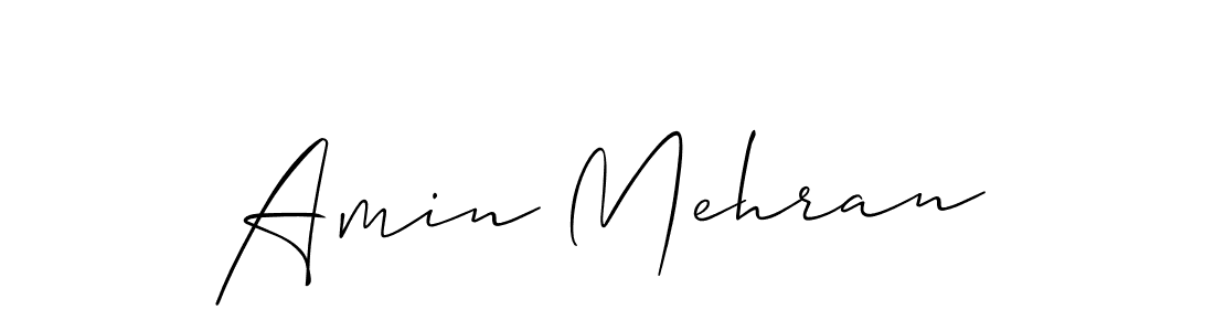 It looks lik you need a new signature style for name Amin Mehran. Design unique handwritten (Allison_Script) signature with our free signature maker in just a few clicks. Amin Mehran signature style 2 images and pictures png