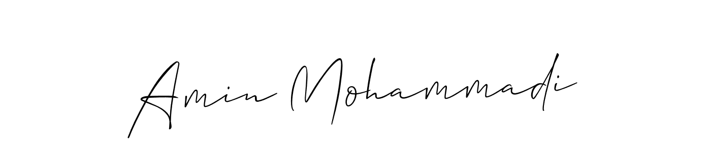 You should practise on your own different ways (Allison_Script) to write your name (Amin Mohammadi) in signature. don't let someone else do it for you. Amin Mohammadi signature style 2 images and pictures png