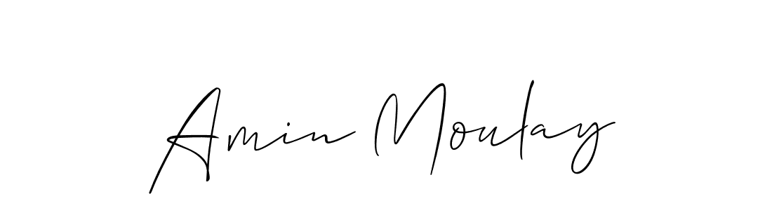 Create a beautiful signature design for name Amin Moulay. With this signature (Allison_Script) fonts, you can make a handwritten signature for free. Amin Moulay signature style 2 images and pictures png