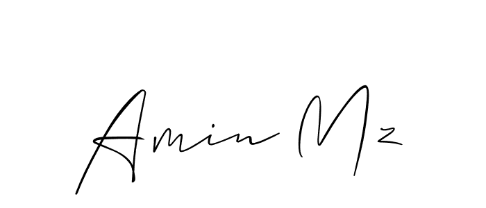 Create a beautiful signature design for name Amin Mz. With this signature (Allison_Script) fonts, you can make a handwritten signature for free. Amin Mz signature style 2 images and pictures png
