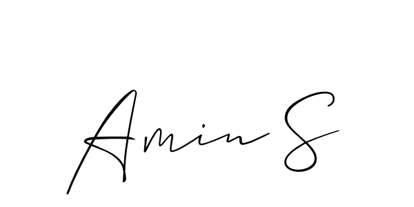 Design your own signature with our free online signature maker. With this signature software, you can create a handwritten (Allison_Script) signature for name Amin S. Amin S signature style 2 images and pictures png