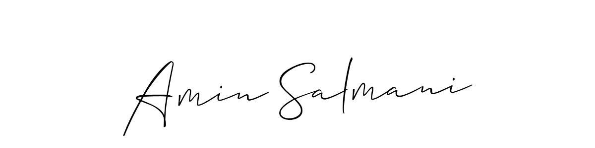 How to make Amin Salmani signature? Allison_Script is a professional autograph style. Create handwritten signature for Amin Salmani name. Amin Salmani signature style 2 images and pictures png