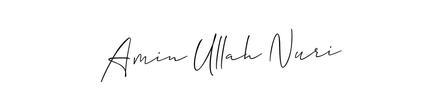 Amin Ullah Nuri stylish signature style. Best Handwritten Sign (Allison_Script) for my name. Handwritten Signature Collection Ideas for my name Amin Ullah Nuri. Amin Ullah Nuri signature style 2 images and pictures png