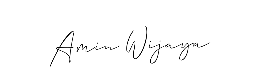 Amin Wijaya stylish signature style. Best Handwritten Sign (Allison_Script) for my name. Handwritten Signature Collection Ideas for my name Amin Wijaya. Amin Wijaya signature style 2 images and pictures png