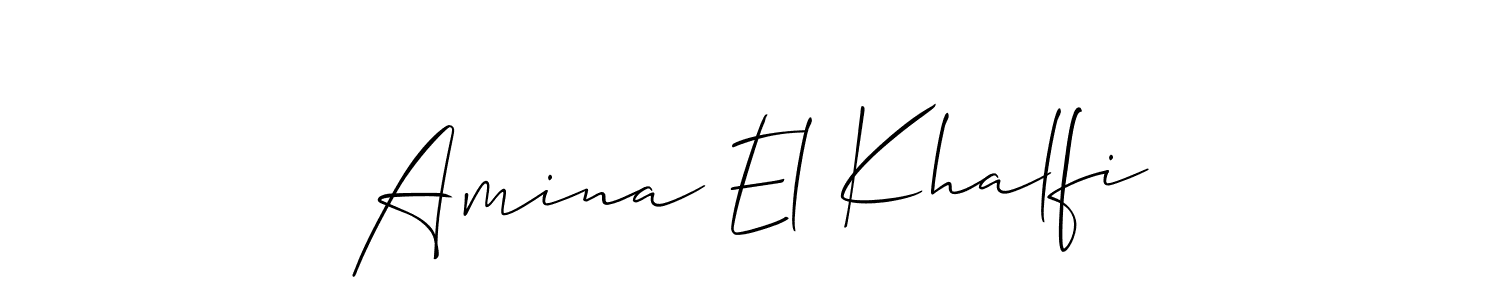You can use this online signature creator to create a handwritten signature for the name Amina El Khalfi. This is the best online autograph maker. Amina El Khalfi signature style 2 images and pictures png
