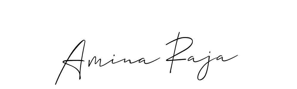 Allison_Script is a professional signature style that is perfect for those who want to add a touch of class to their signature. It is also a great choice for those who want to make their signature more unique. Get Amina Raja name to fancy signature for free. Amina Raja signature style 2 images and pictures png