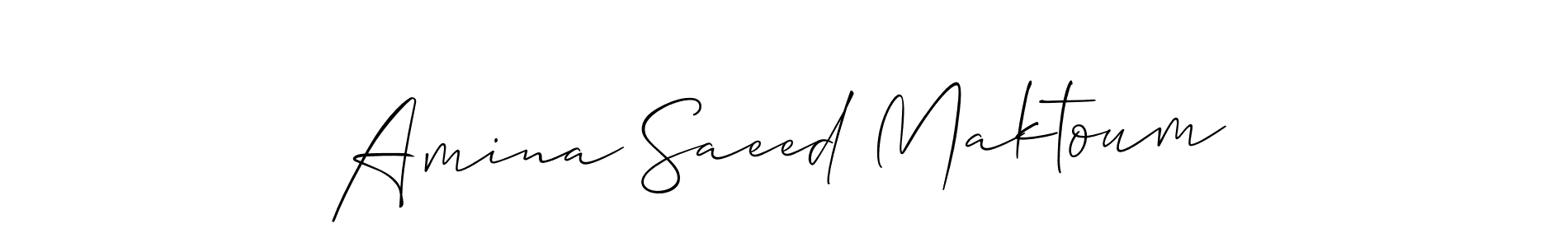 Also You can easily find your signature by using the search form. We will create Amina Saeed Maktoum name handwritten signature images for you free of cost using Allison_Script sign style. Amina Saeed Maktoum signature style 2 images and pictures png