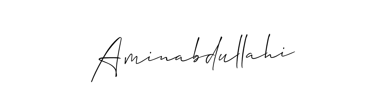 Also You can easily find your signature by using the search form. We will create Aminabdullahi name handwritten signature images for you free of cost using Allison_Script sign style. Aminabdullahi signature style 2 images and pictures png