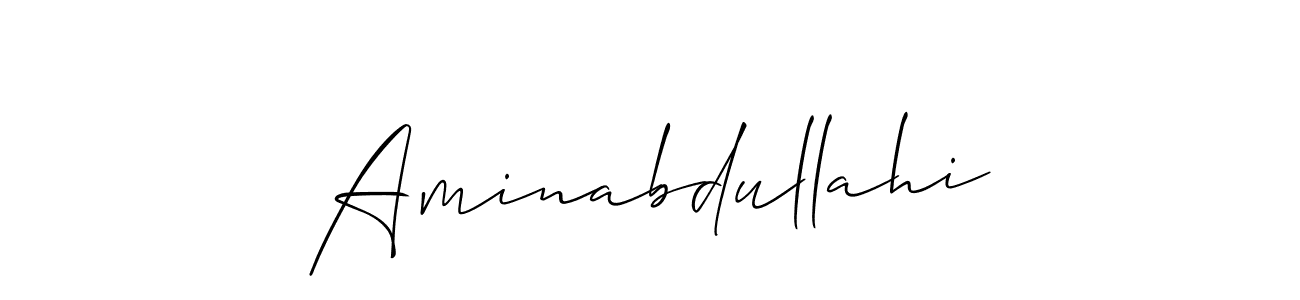 Also You can easily find your signature by using the search form. We will create Aminabdullahi name handwritten signature images for you free of cost using Allison_Script sign style. Aminabdullahi signature style 2 images and pictures png