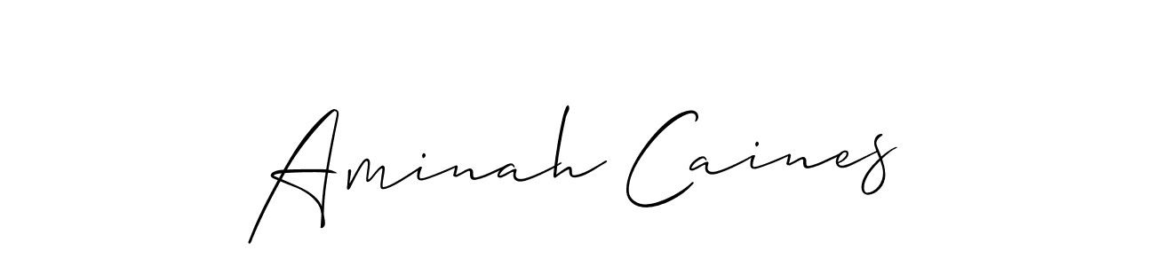 The best way (Allison_Script) to make a short signature is to pick only two or three words in your name. The name Aminah Caines include a total of six letters. For converting this name. Aminah Caines signature style 2 images and pictures png