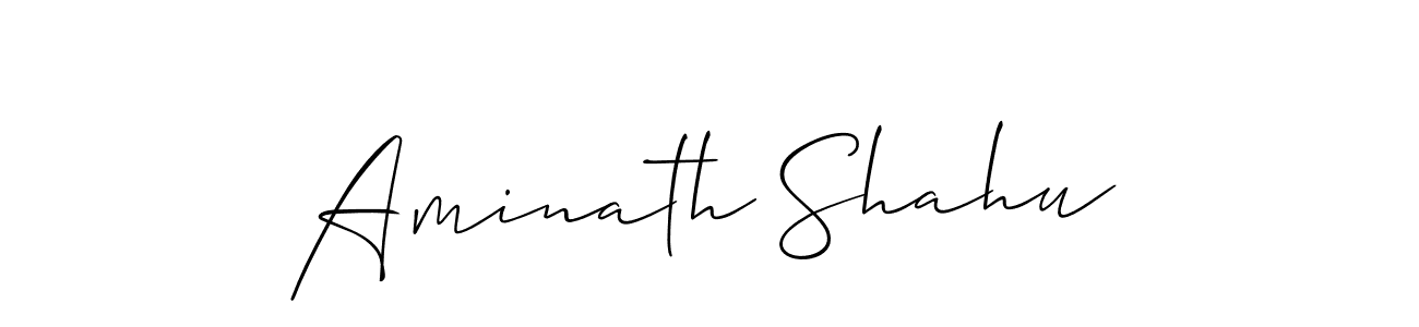 Make a beautiful signature design for name Aminath Shahu. With this signature (Allison_Script) style, you can create a handwritten signature for free. Aminath Shahu signature style 2 images and pictures png